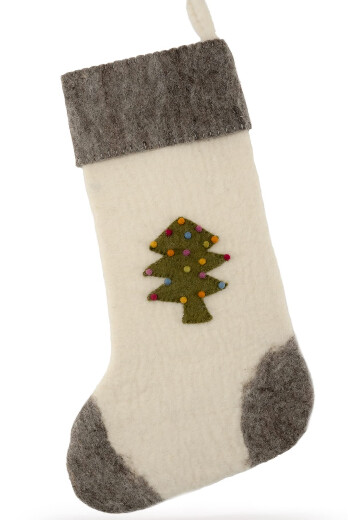 Felt Stocking W/ Tree