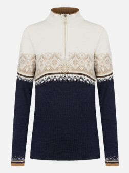 Moritz Fem Sweater S Navy/Bronze/Beige