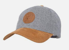 Cap Grey Faux Suede