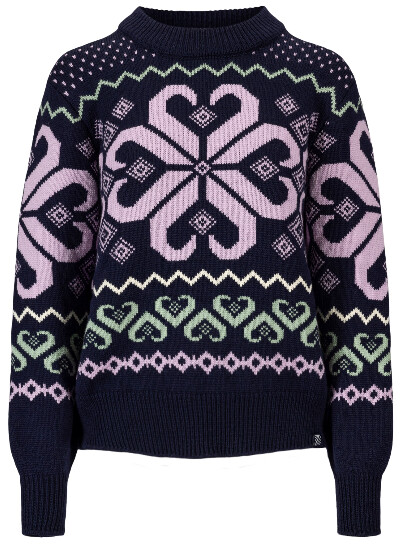 Falkeberg Fem Sweater M Navy/Lavender/Green