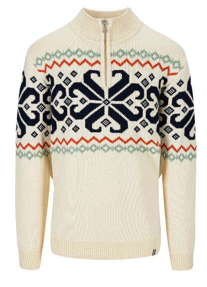 Falkeberg Masc Sweater L Off White/Black/ Green