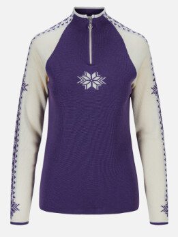Geilo Fem Sweater L Purple/Off White
