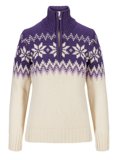 Myking Fem Sweater M Off White/Purple