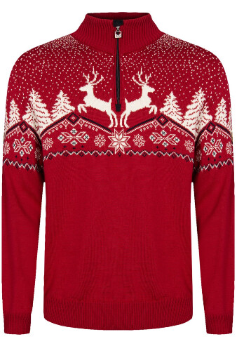 Masc Christmas Sweater XL Red Rose/Off White
