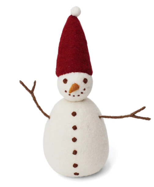 Felt Big Snowman Red