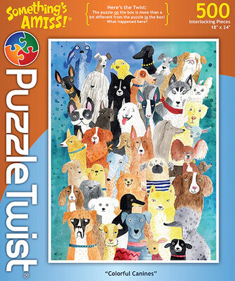Puzzle Twist Colorful Dogs