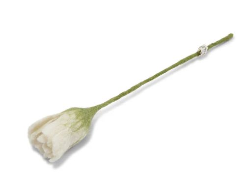 Felt Tulip White
