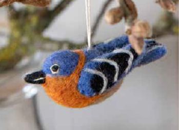 Felt Ornament Eastern Blue Bird
