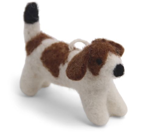 Felt Dog Ornament Jack Russel