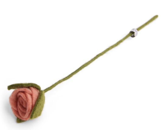Felt Rose Dusty Red