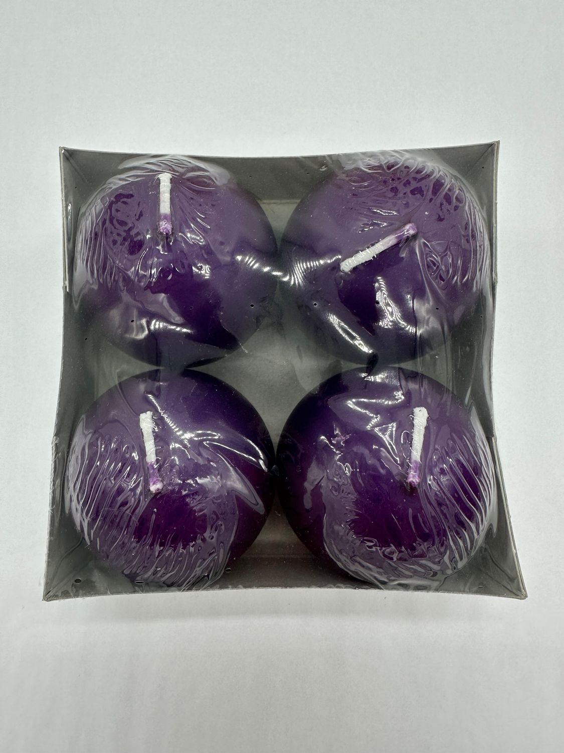 Logum-Purple Ball Candle/4 Pack