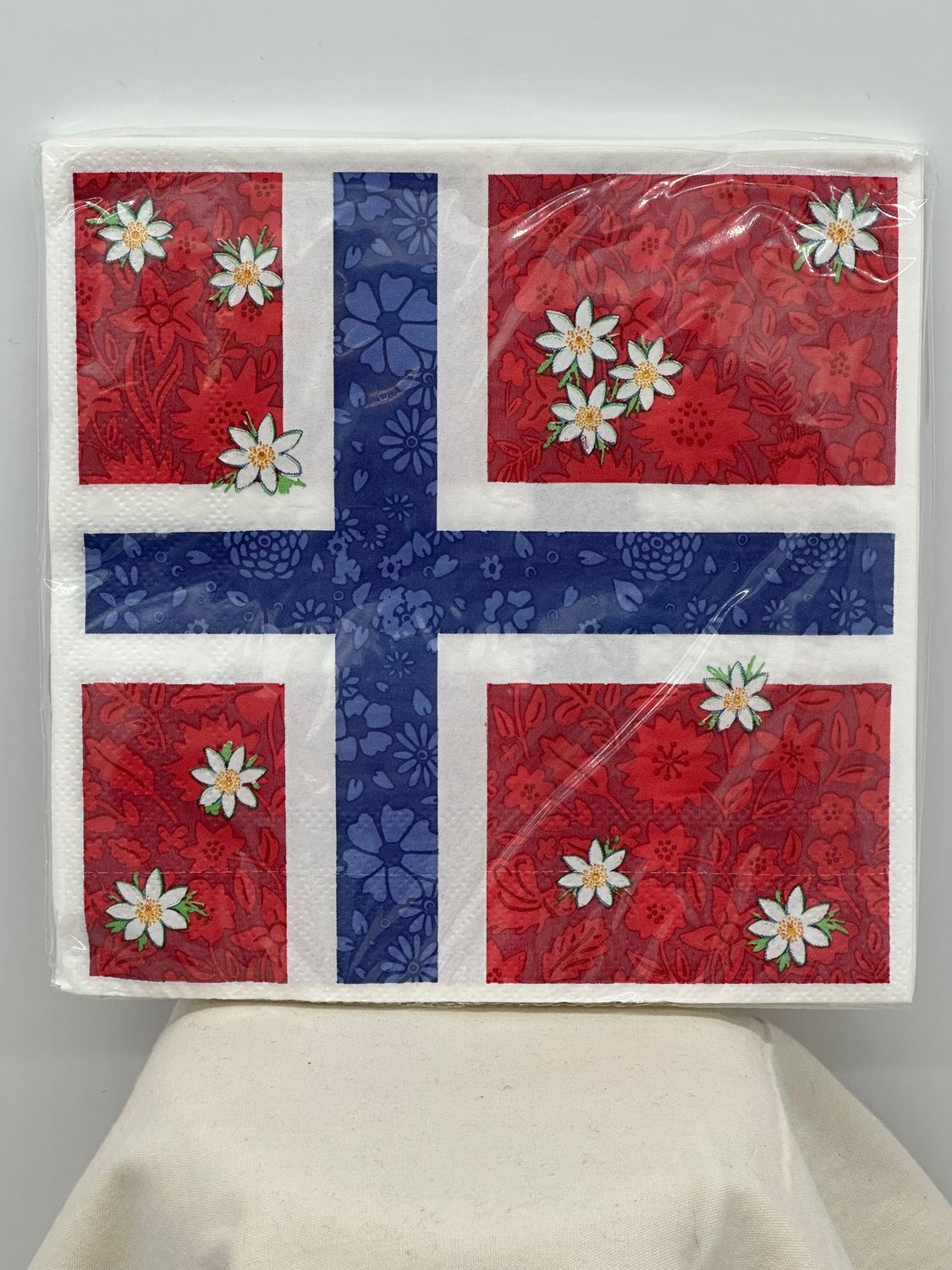 Napkins Lunch Flag W/Flowers