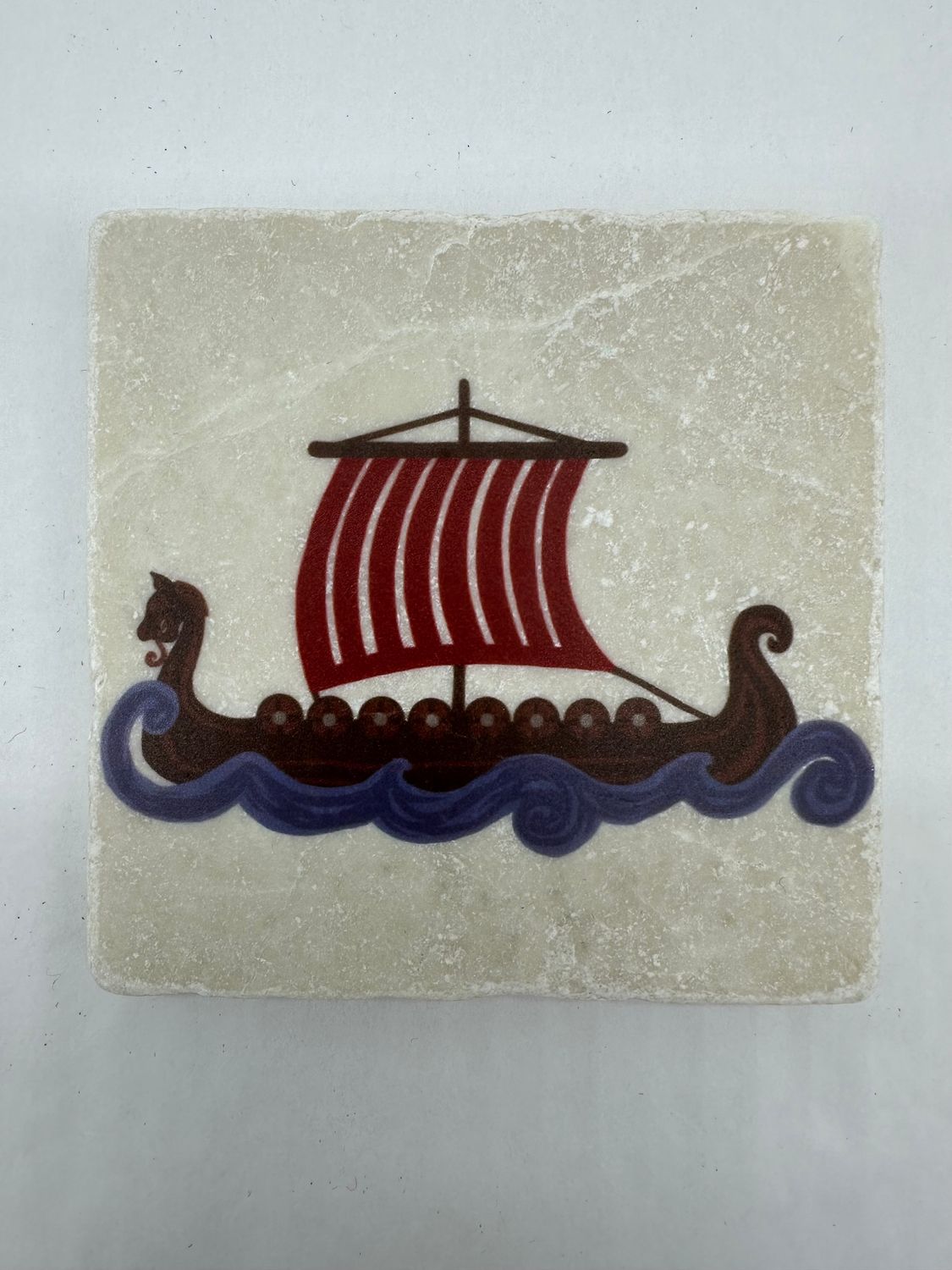 Coaster Tile &#39;Viking Ship&#39;