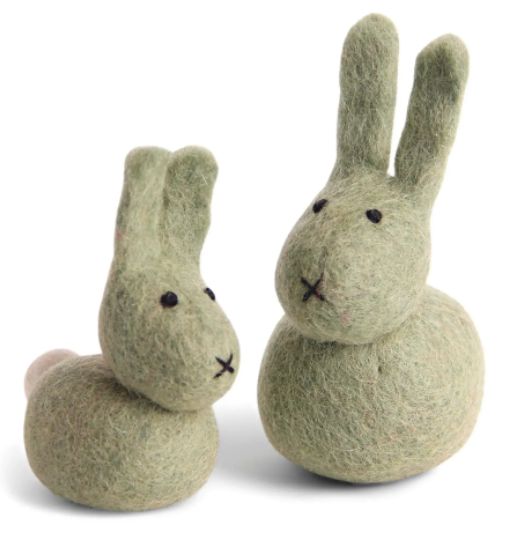 Felt Bunny Set Green