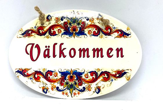 Ceramic Oval Sign-LL Valkommen