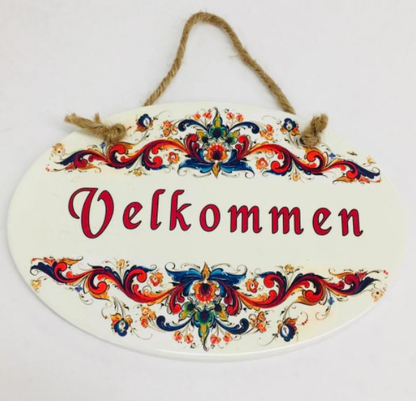 Ceramic Oval Sign-LL Velkommen