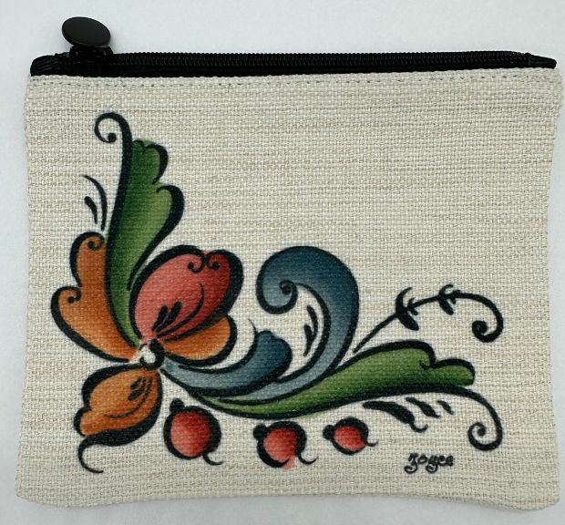 Mini Zip Bag Rosemaling