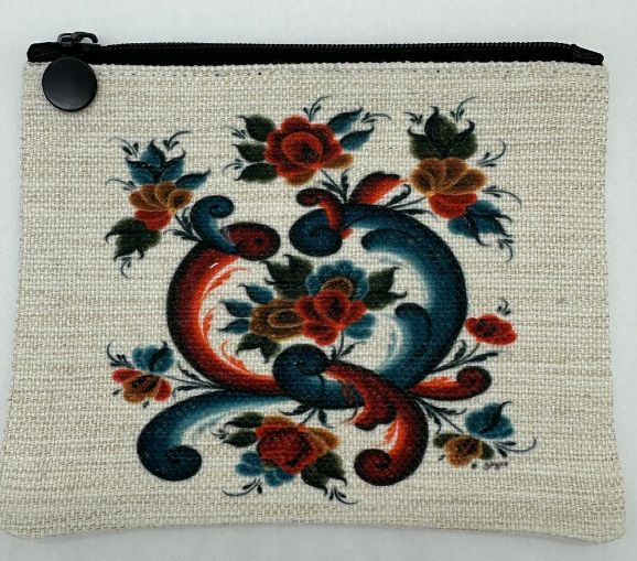 Mini Zip Bag Rosemaling