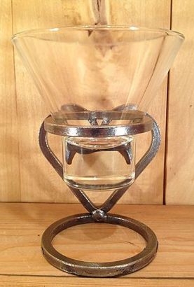 Danish Iron Single Heart One Candle