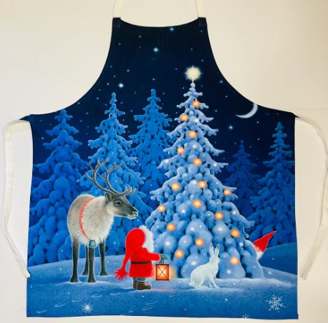 Apron Eva Melhuish Reindeer Animals At Tree