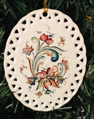 Ceramic Ornament-LL Rosemal Lace Edge