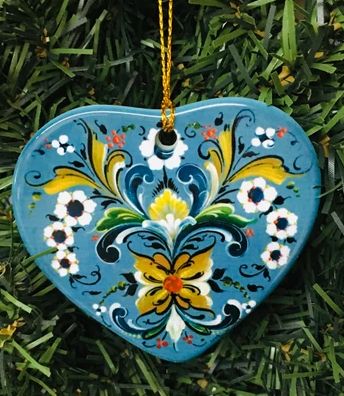 Ceramic Ornament-LL Blue Heart