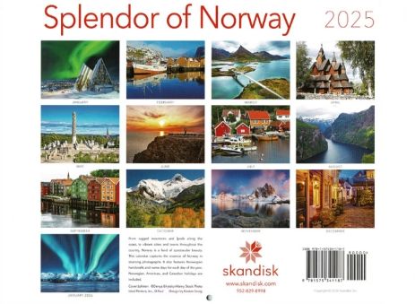 Calendar Splendor Of Norway 2025