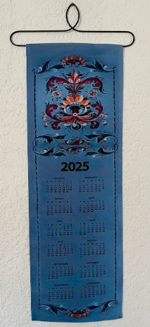 Fabric Calendar LL Rosemaling Blue