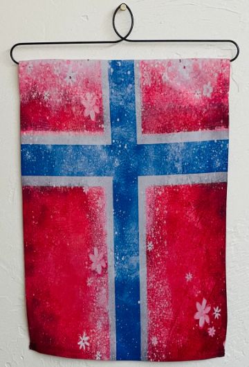 Garden Flag Floral Norway Flag