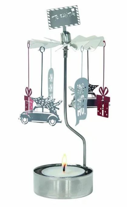 Rotary Candleholder To Santa