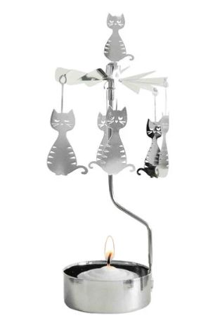 Rotary Candleholder-Dodgy Cat