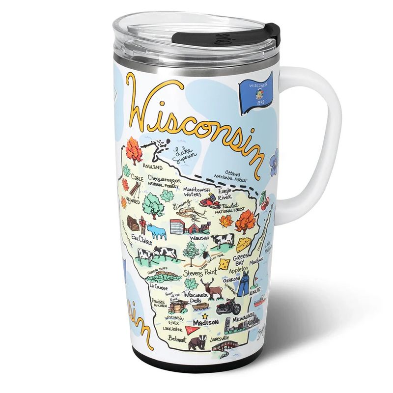 Wisconsin 22oz Travel Mug
