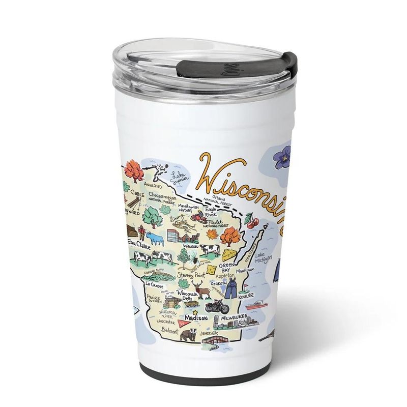 Wisconsin 24oz Party Cup