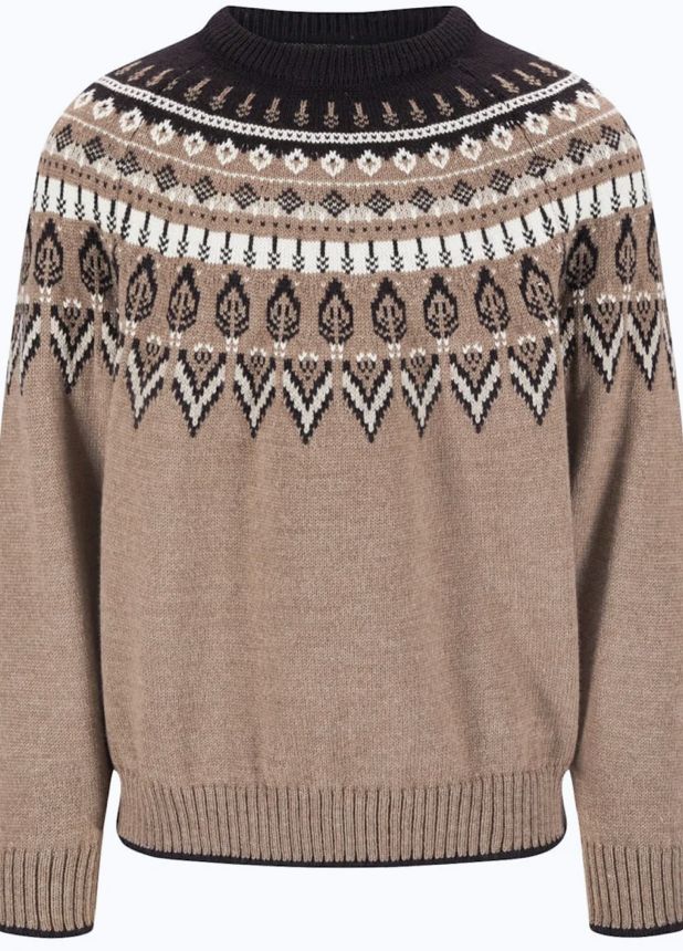Dale Of Norway Sula Masc Sweater Coffee Off White
