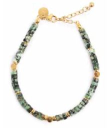 A&amp;C Bracelet Green Stones