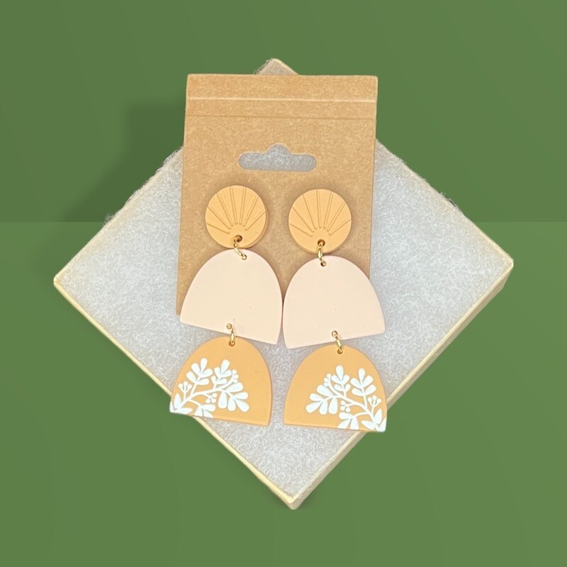 3 Tier Sand Earrings