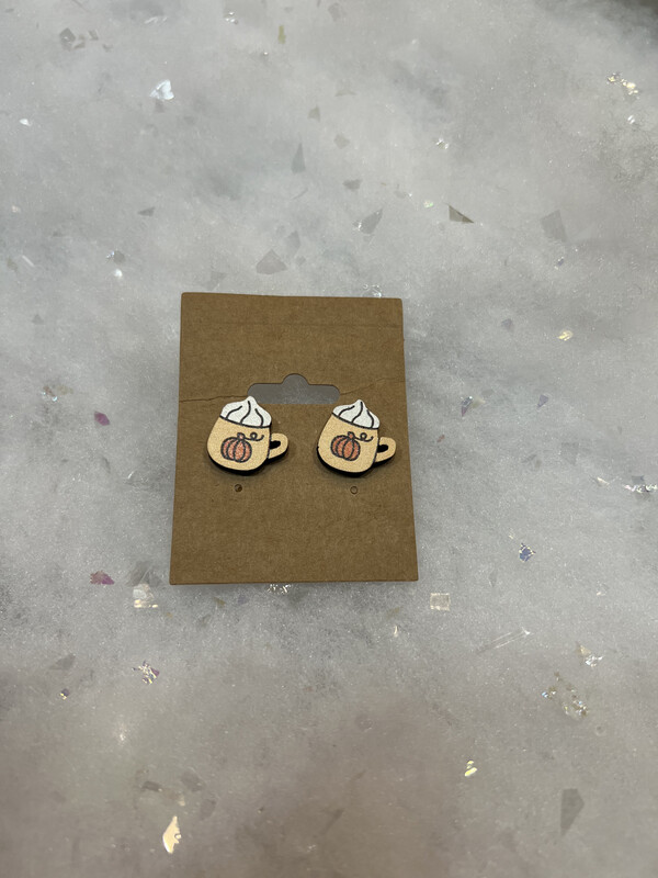 Pumpkin Spice Mug Earrings