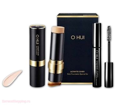 O HUI Ultimate Cover Stick Foundation Special Set #01 Milk Beige 