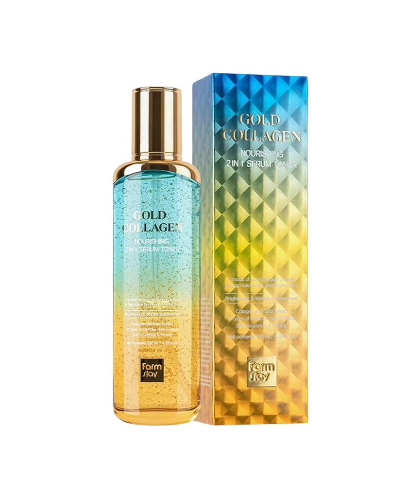 Farm Stay Gold Collagen Nourishing 2 in 1 Serum Toner 130 ml