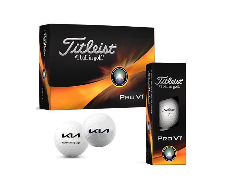Titleist Pro V1 Half Dozen Kia Custom Branded Golf Balls (24)