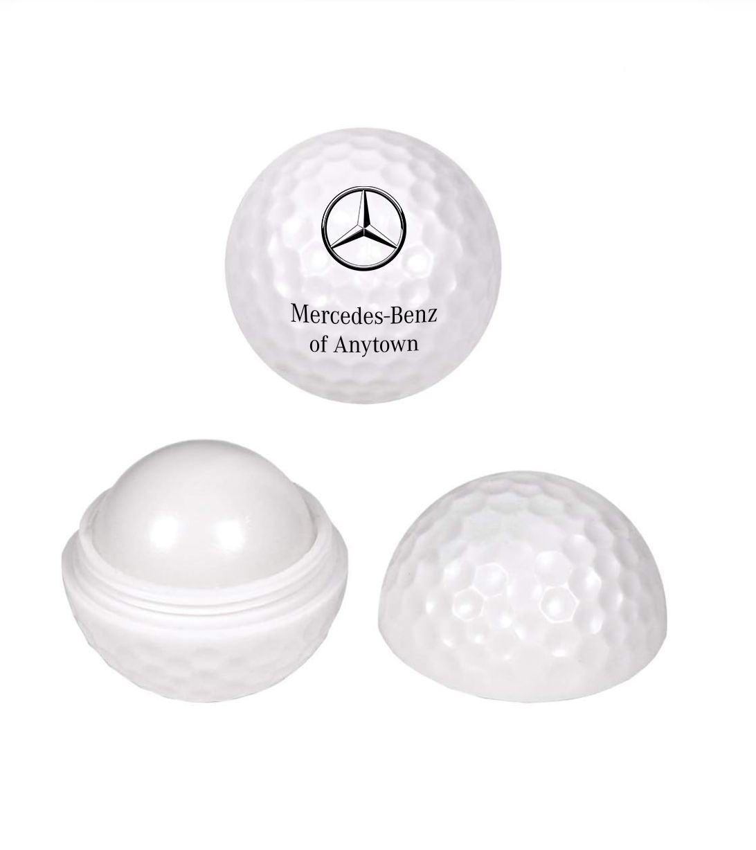 MB Custom Branded Golf Ball Shaped Lip Balm (100)