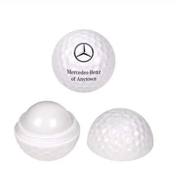 MB Custom Branded Golf Ball Shaped Lip Balm (100)
