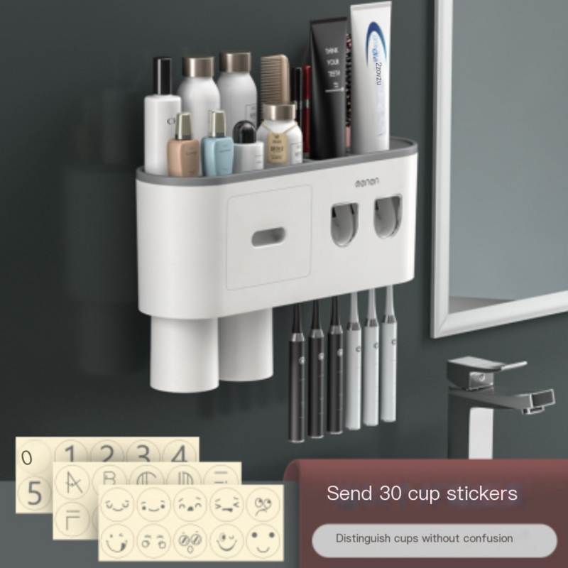 $30 Brand New Bathroom Toothbrush Holder Rack Toothpaste Squeeze plus Storage Drawer Magnetic Cup Hold