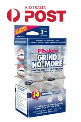 AU Stock NEW Plackers Grind No More Dental Night Guard for Teeth Grinding, 14 Count