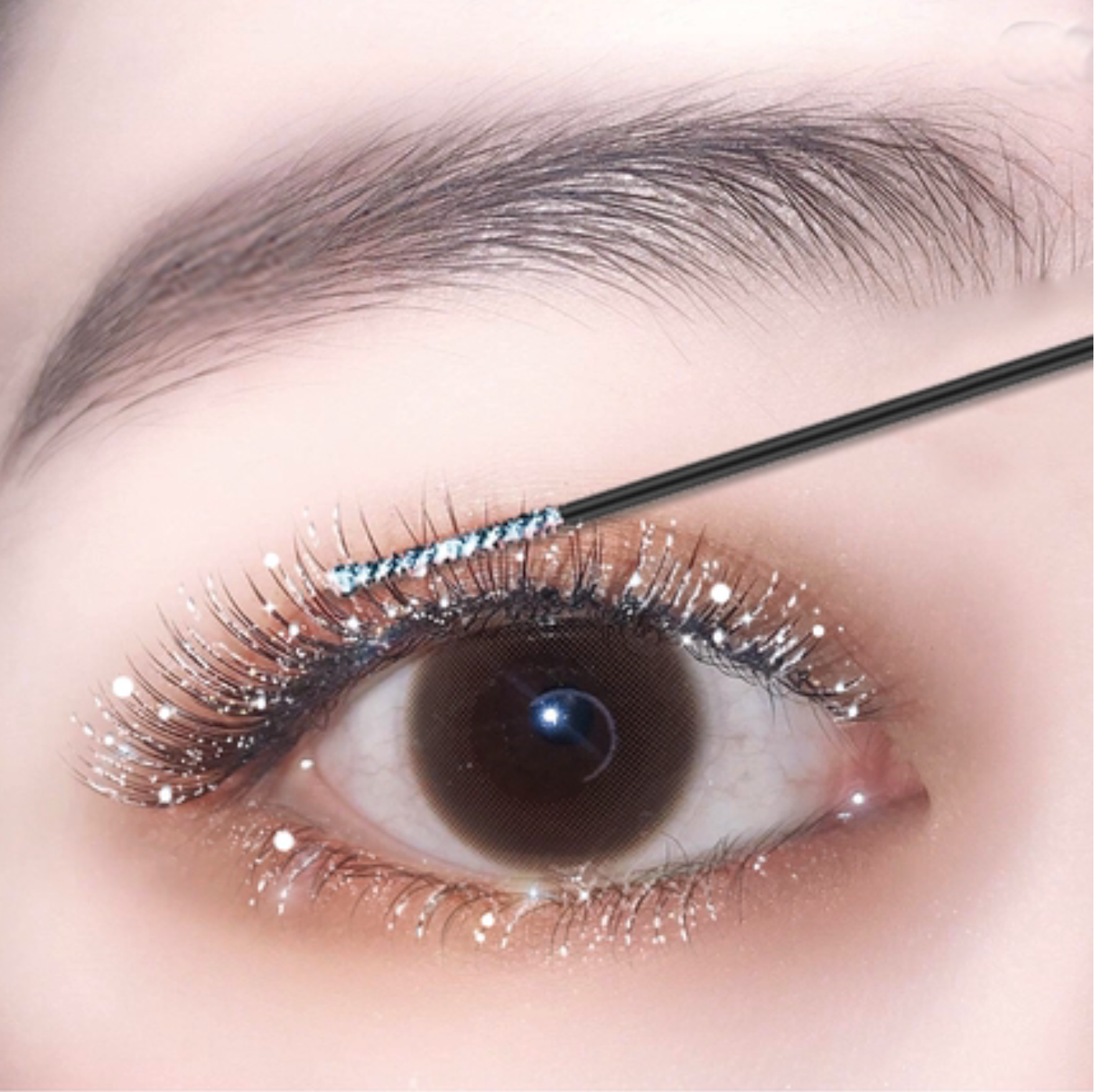 $10 Broken diamond sparkling mascara fairy tears makeup sequins flash waterproof not smudge long lasting curly thick