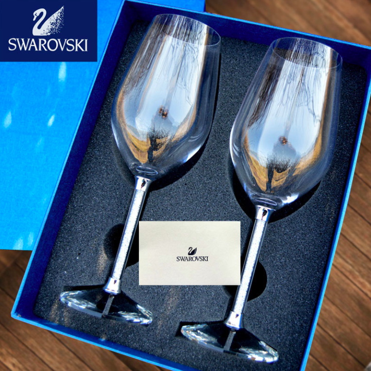 AU STOCK Swarovski Crystal Wine Glasses Gift Set with Gift Bag 470ml * 2