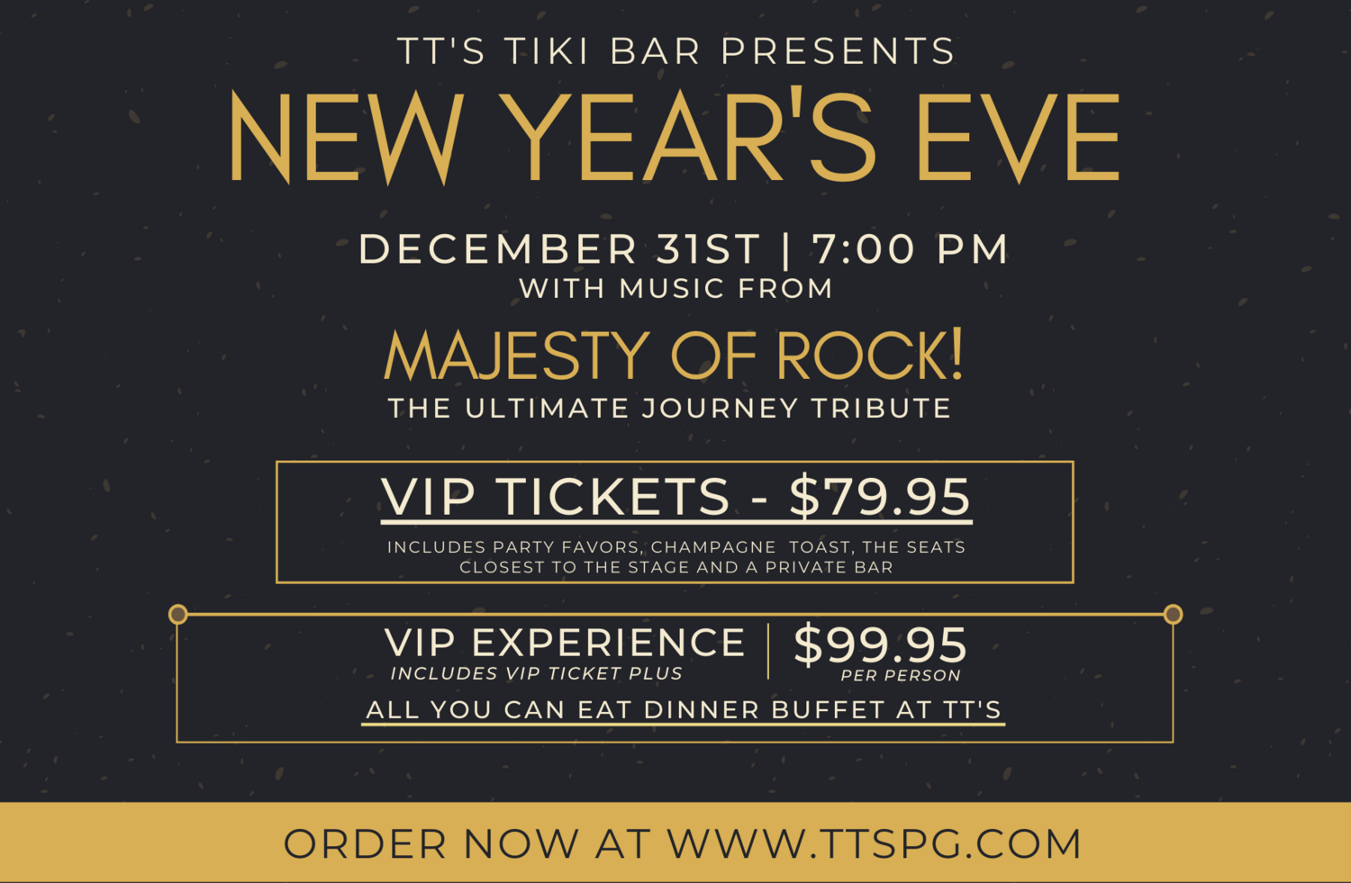 New Year's Eve with Majesty of Rock! (December 31st)