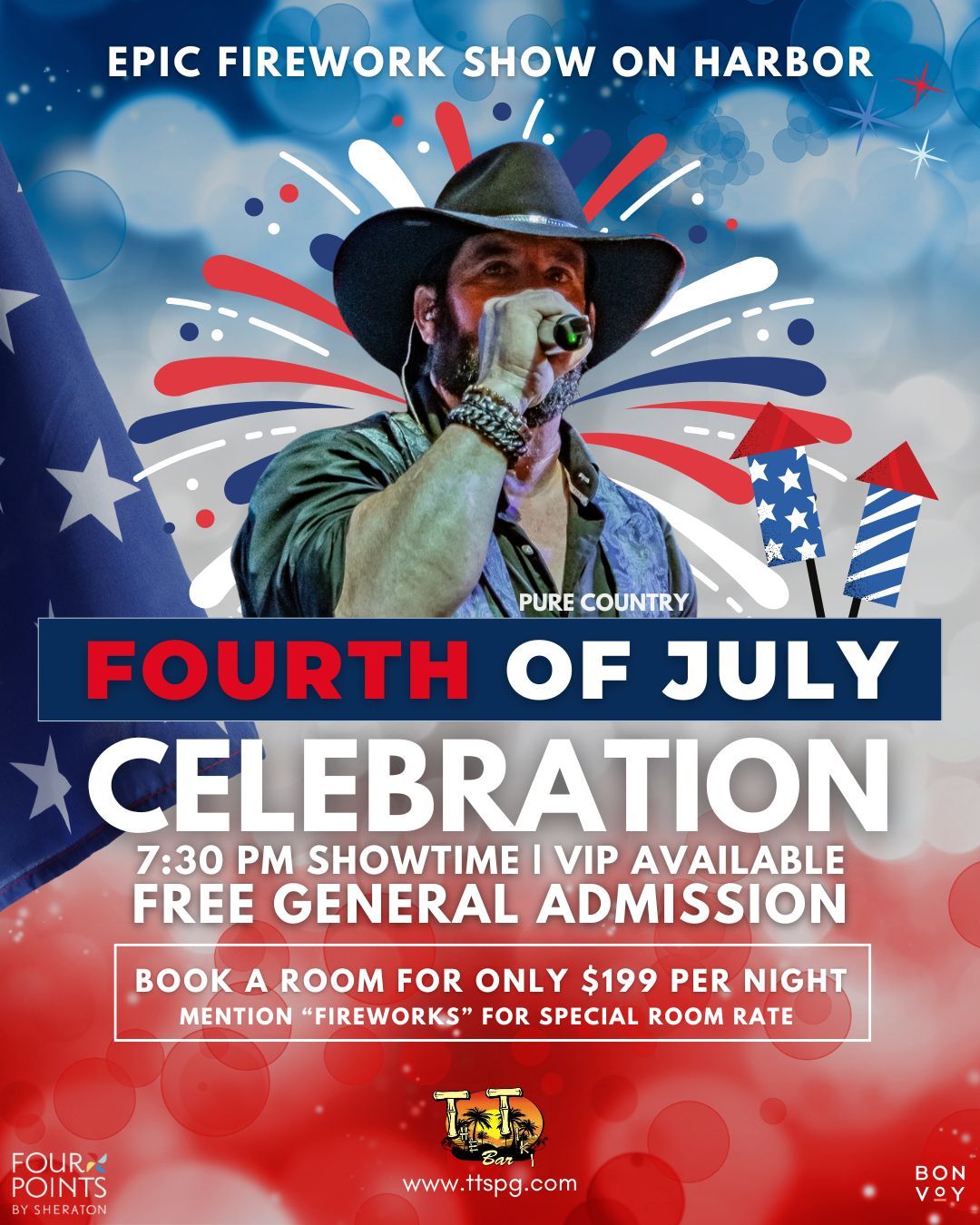 Fourth of July with Fireworks And Pure Country!