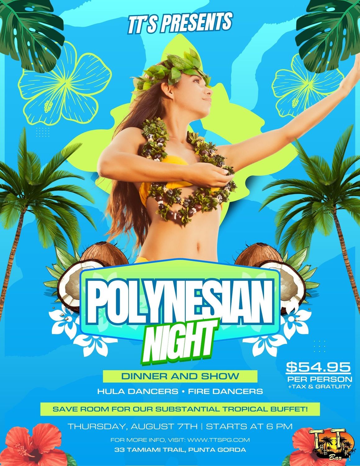 Polynesian Night at TT’s! (August 7th)