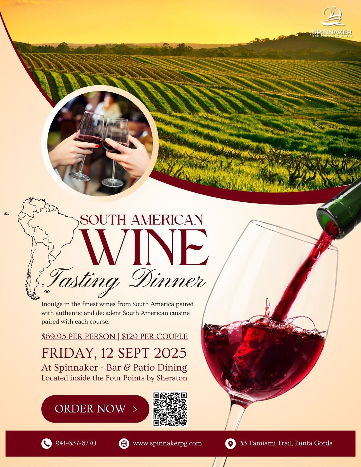 South American Wine Tasting Dinner (September 12th)